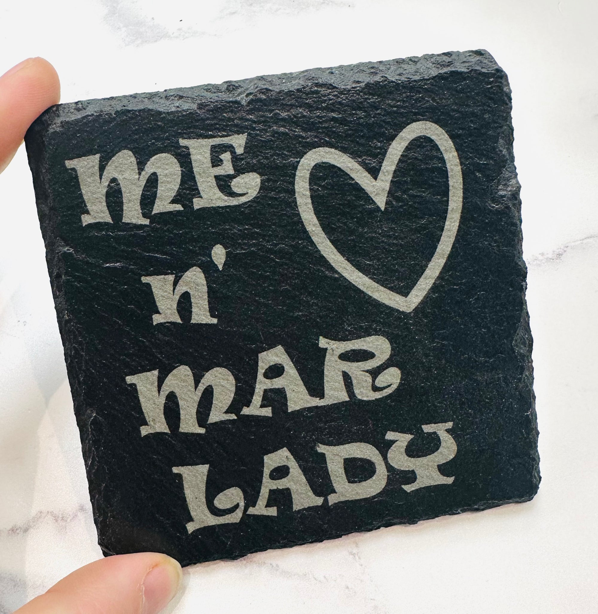 Me & Mar Lady Stokie Slate Coaster