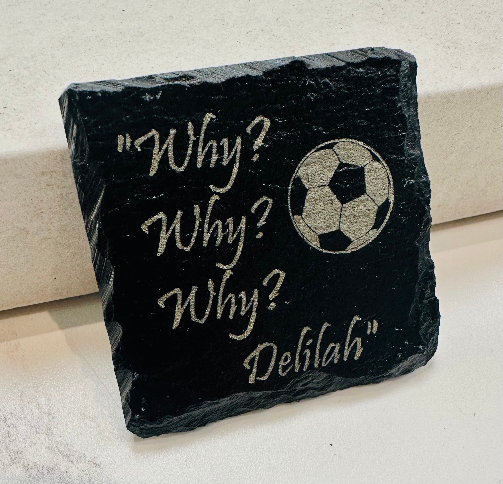 Why Why Why Delilah Stoke City Slate Mini Magnet