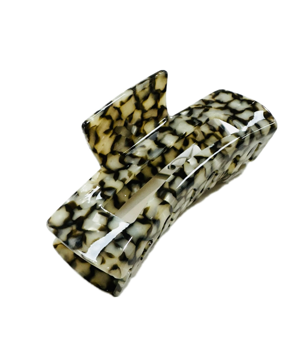 Park Lane Claw Clip Hair Accessory - Chocolate Brown Marble Effect