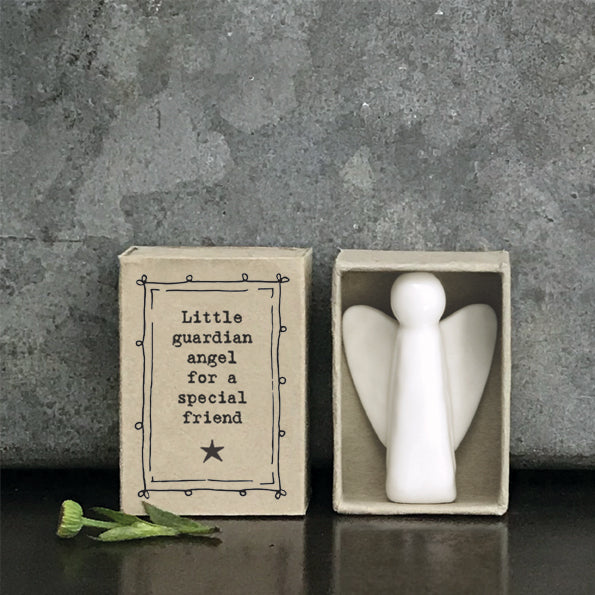 East of India Matchbox - Ceramic Ornament - Guardian Angel Special Friend