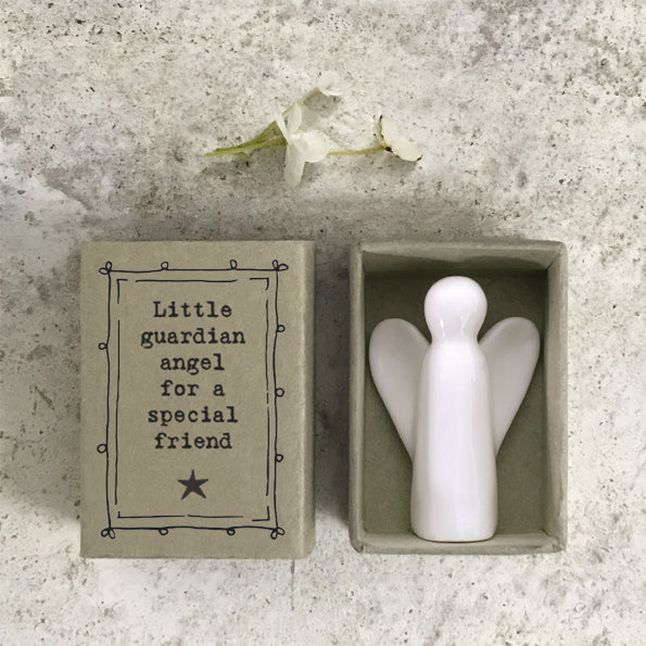 East of India Matchbox - Ceramic Ornament - Guardian Angel Special Friend