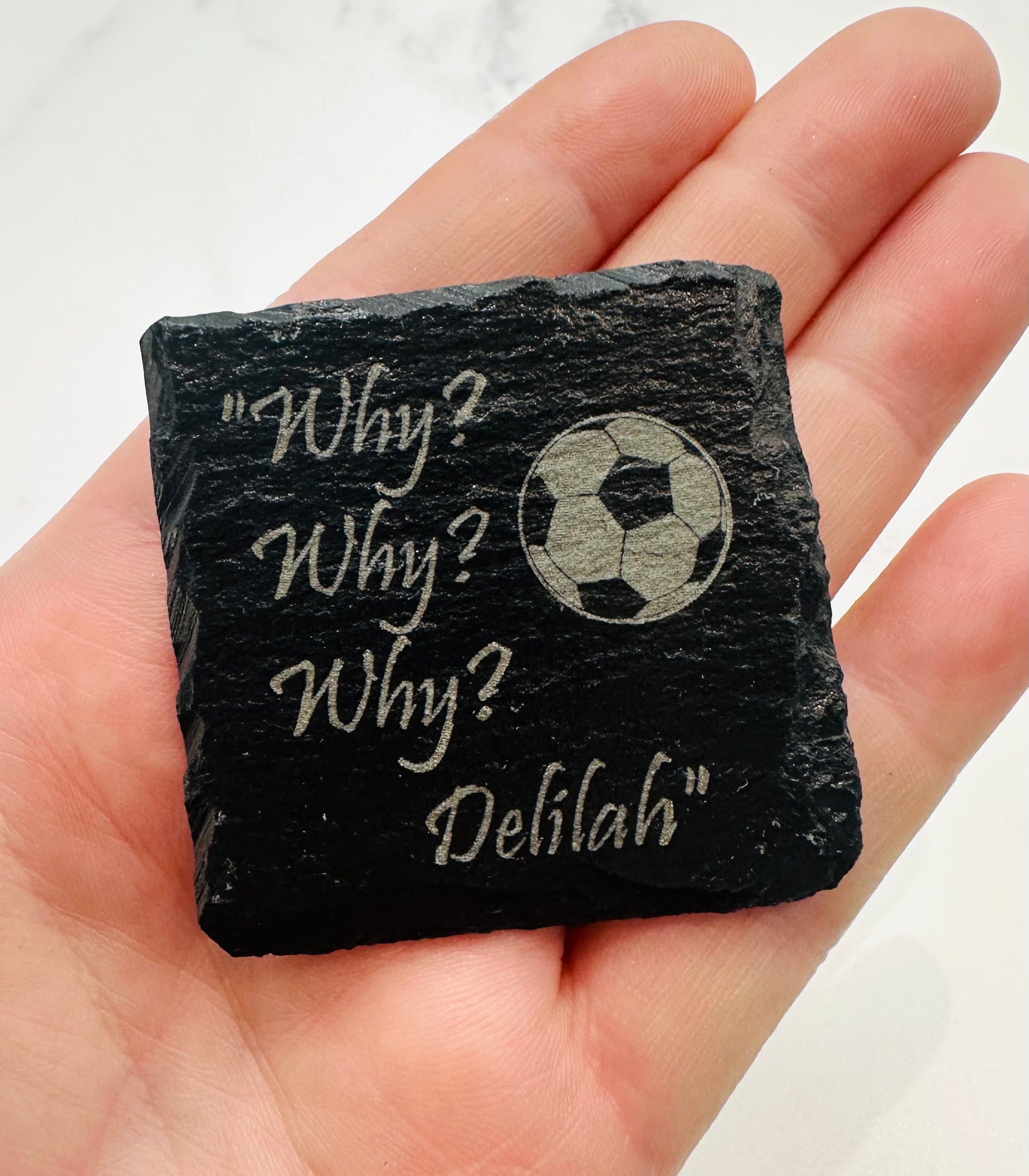 Why Why Why Delilah Stoke City Slate Mini Magnet