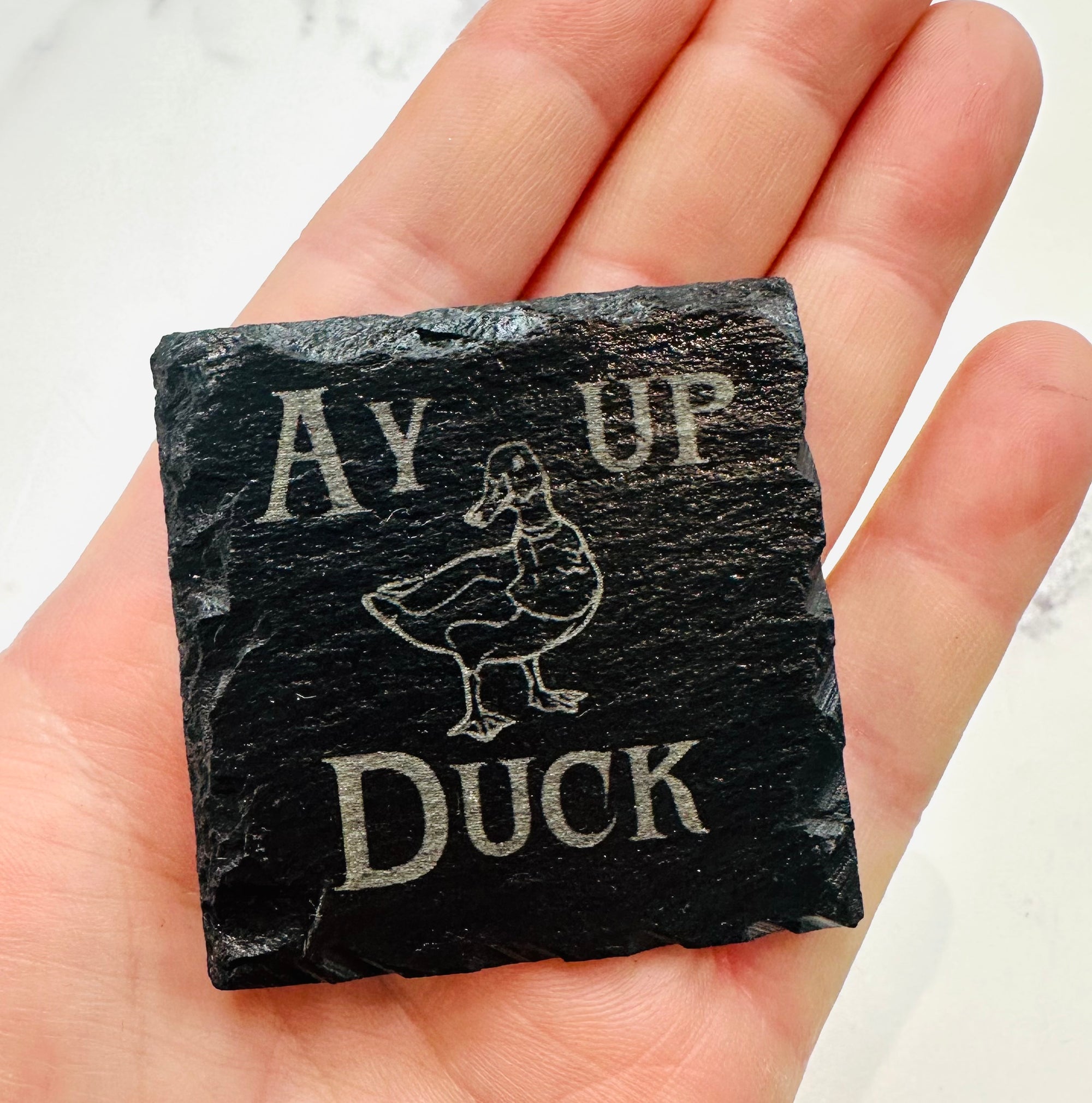 Ay Up Duck Slate Mini MAGNET
