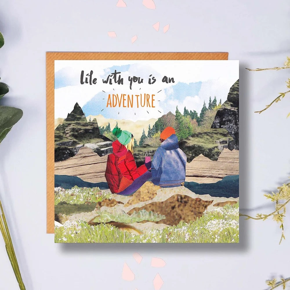 Flying Teaspoons Life With You is An Adventure Blank Card