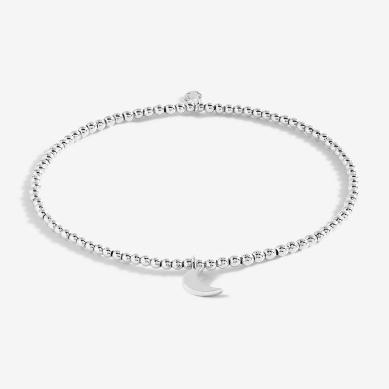 Joma Jewellery Stretch Anklet - Moon - Silver