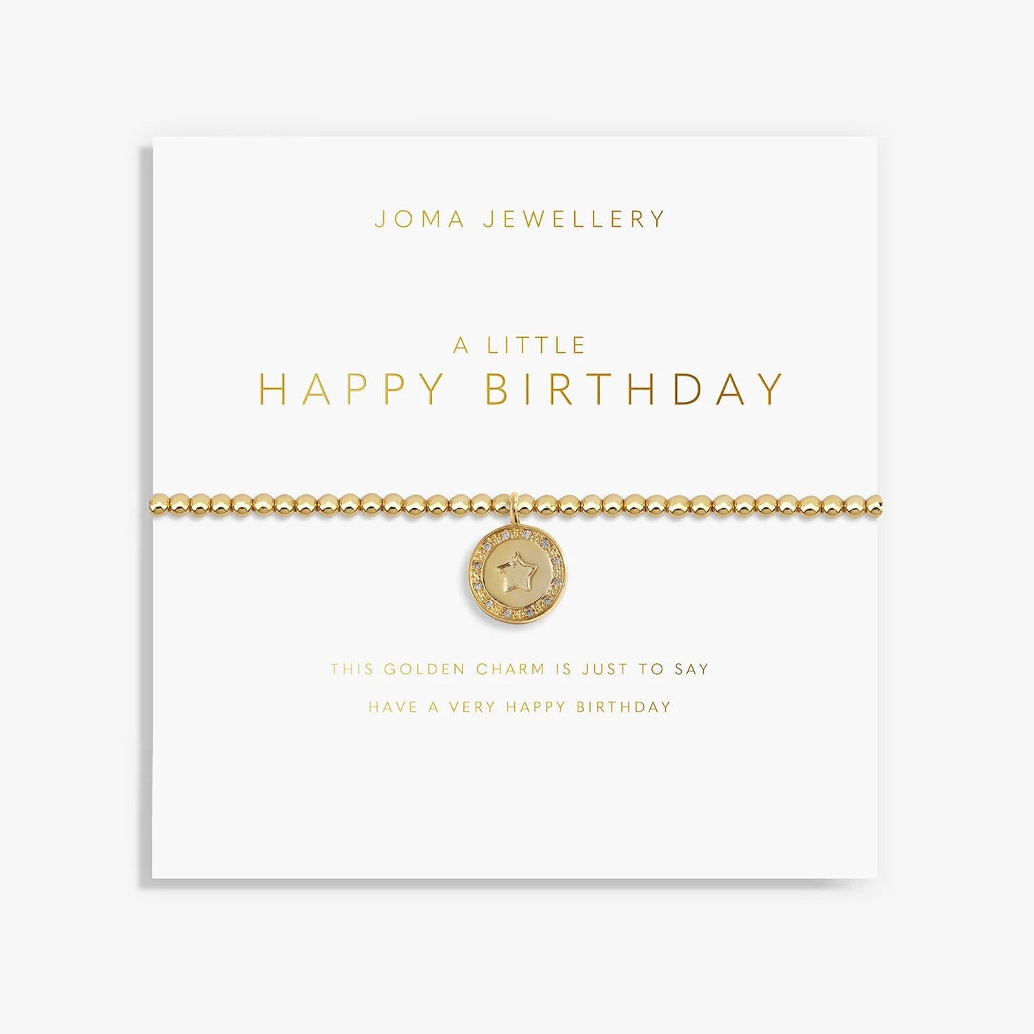 Joma Jewellery - Golden Glow "A Little Happy Birthday" Bracelet - Gold
