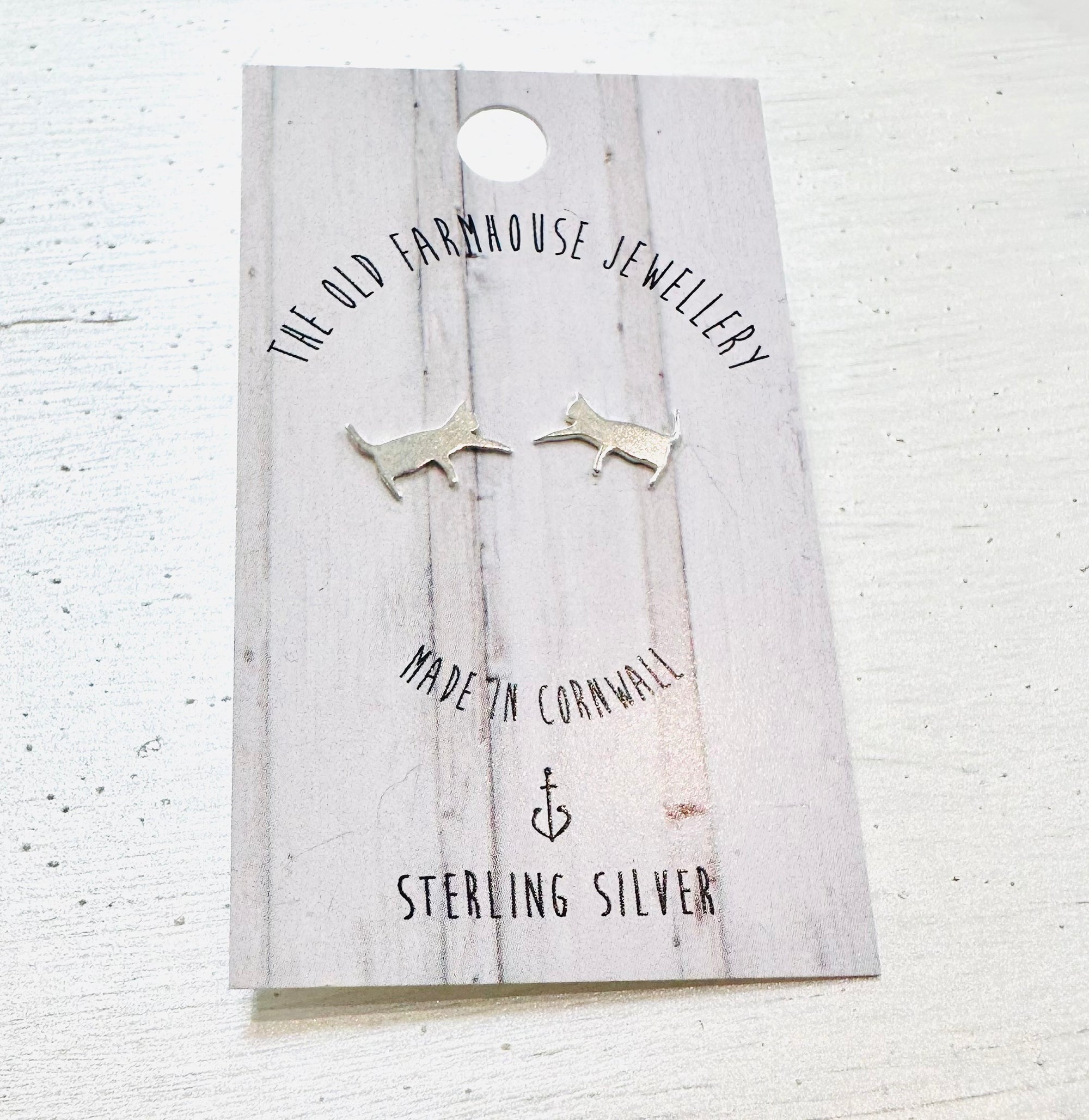 Cats - Sterling Silver Mini Stud Earrings - The Old Farmhouse Jewellery