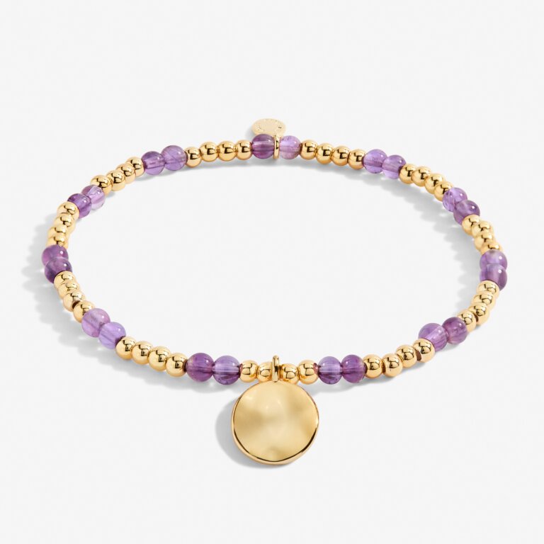 Joma Jewellery - 'A Little February' Amethyst & Gold Birthstone Bracelet