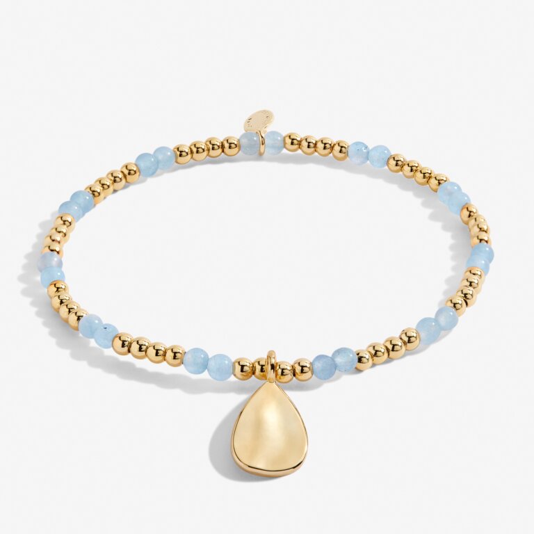 Joma Jewellery - 'A Little March' Aqua Crystal & Gold Birthstone Bracelet