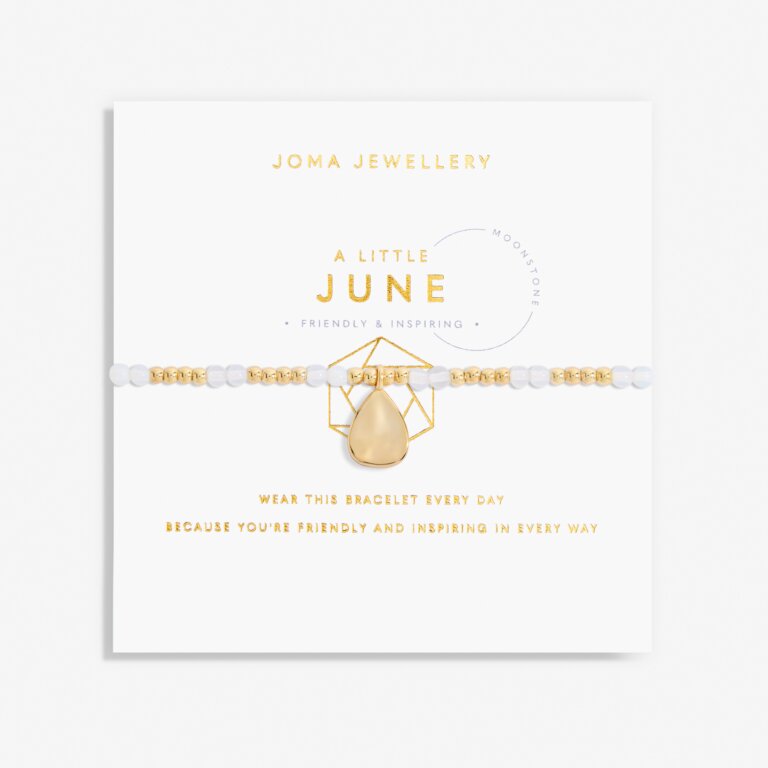 Joma Jewellery - 'A Little June' Moonstone & Gold Birthstone Bracelet
