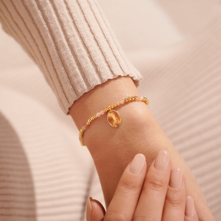 Joma Jewellery - 'A Little July' Sunstone & Gold Birthstone Bracelet