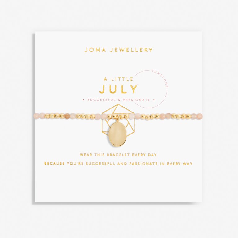 Joma Jewellery - 'A Little July' Sunstone & Gold Birthstone Bracelet