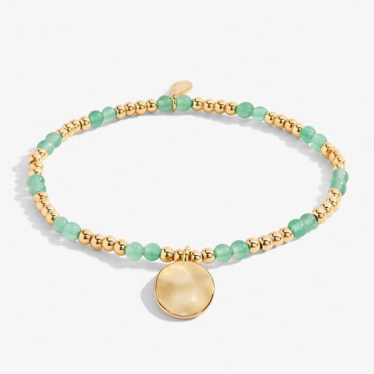 Joma Jewellery - 'A Little August' Aventurine & Gold Birthstone Bracelet