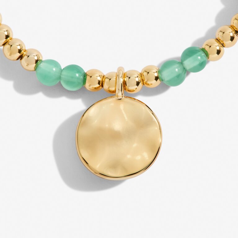 Joma Jewellery - 'A Little August' Aventurine & Gold Birthstone Bracelet