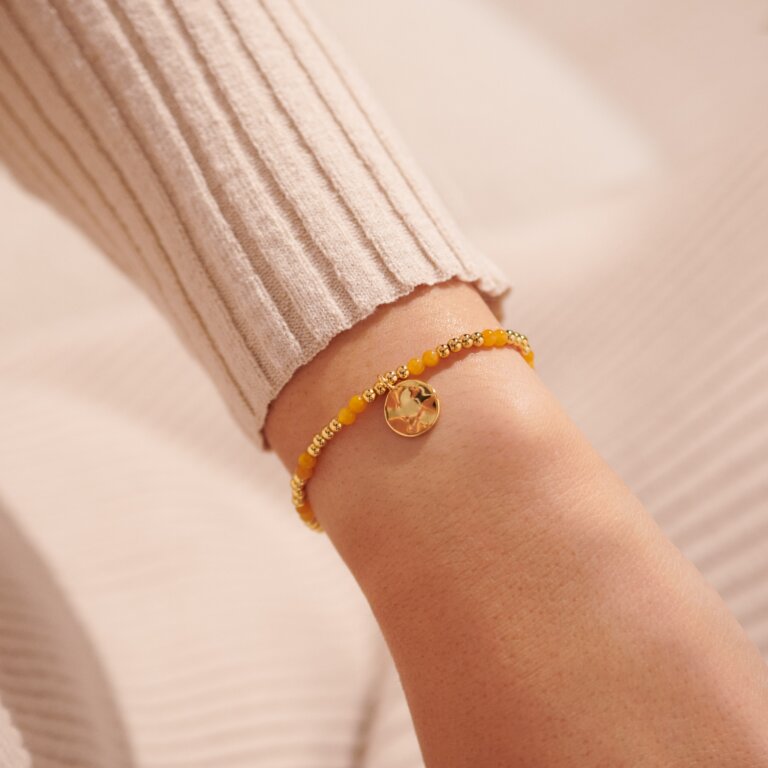 Joma Jewellery - 'A Little November' Yellow Quartz & Gold Birthstone Bracelet