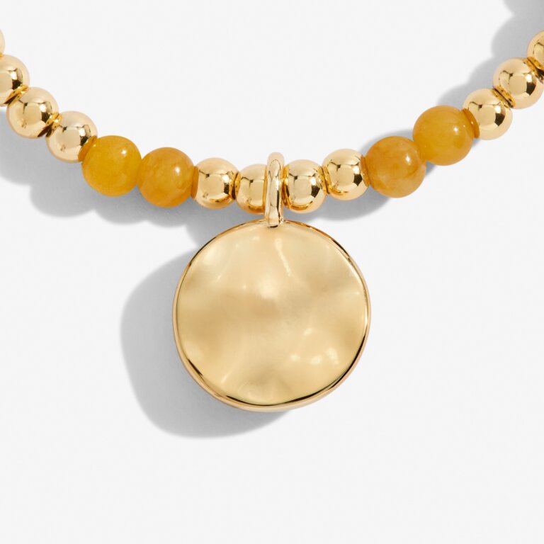 Joma Jewellery - 'A Little November' Yellow Quartz & Gold Birthstone Bracelet