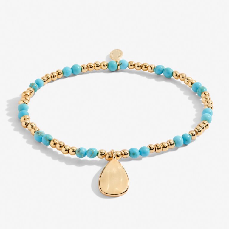 Joma Jewellery - 'A Little December' Turquoise & Gold Birthstone Bracelet