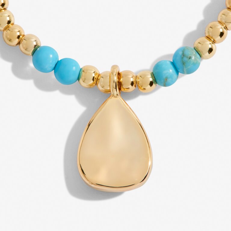 Joma Jewellery - 'A Little December' Turquoise & Gold Birthstone Bracelet