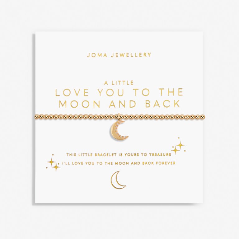 Joma Jewellery - Gold "A Little Love You To The Moon & Back" Bracelet