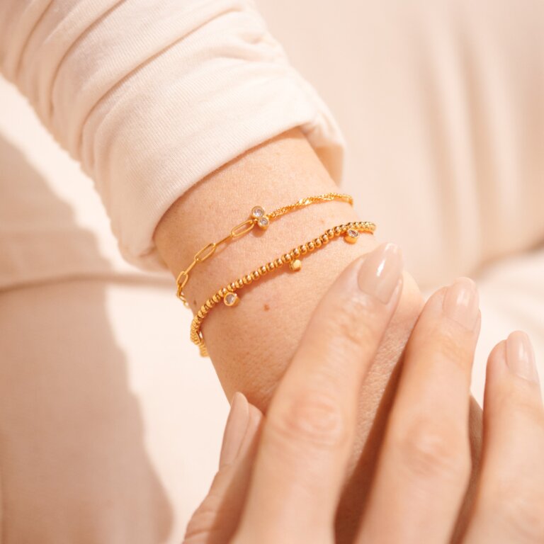 Joma Jewellery - Stacks of Style CZ Set of 2 Bracelets - Gold