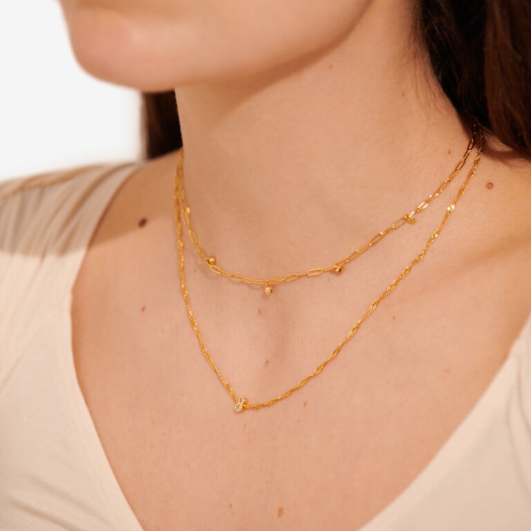 Joma Jewellery - Stacks of Style CZ Set of 2 Necklaces - Gold