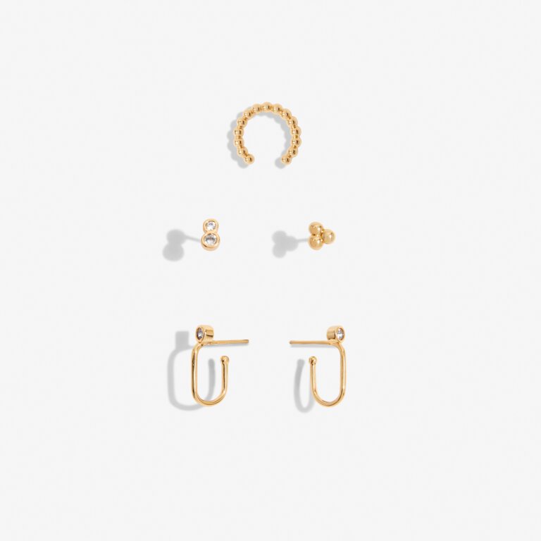 Joma Jewellery - Stacks of Style CZ Earrings Multi Set - Gold