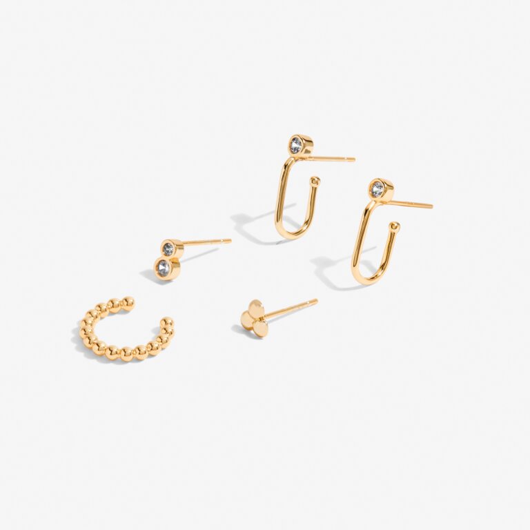 Joma Jewellery - Stacks of Style CZ Earrings Multi Set - Gold