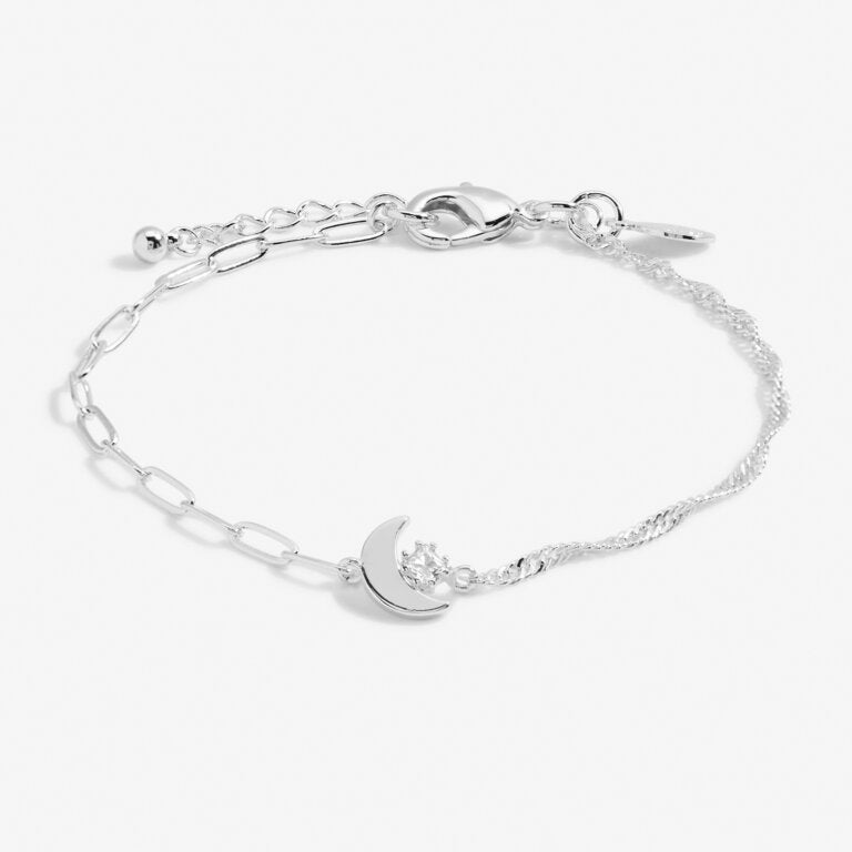 Joma Jewellery - Stacks of Style CZ Crystal & Moon Set of 2 Necklaces - Silver
