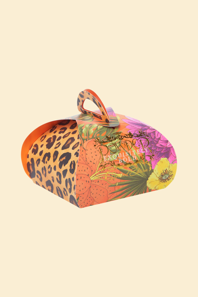 Powder Hexagon & Floral Stem Jewelled Hair Clips (Set of 2) - Tangerine & Mustard