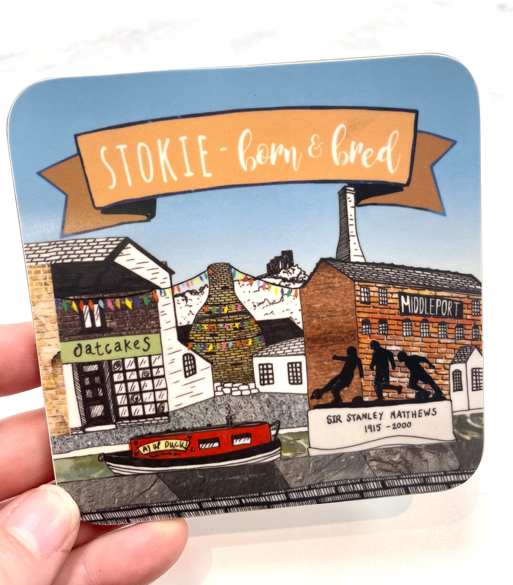 Flying Teaspoons Coaster - Stokie Born N Bred