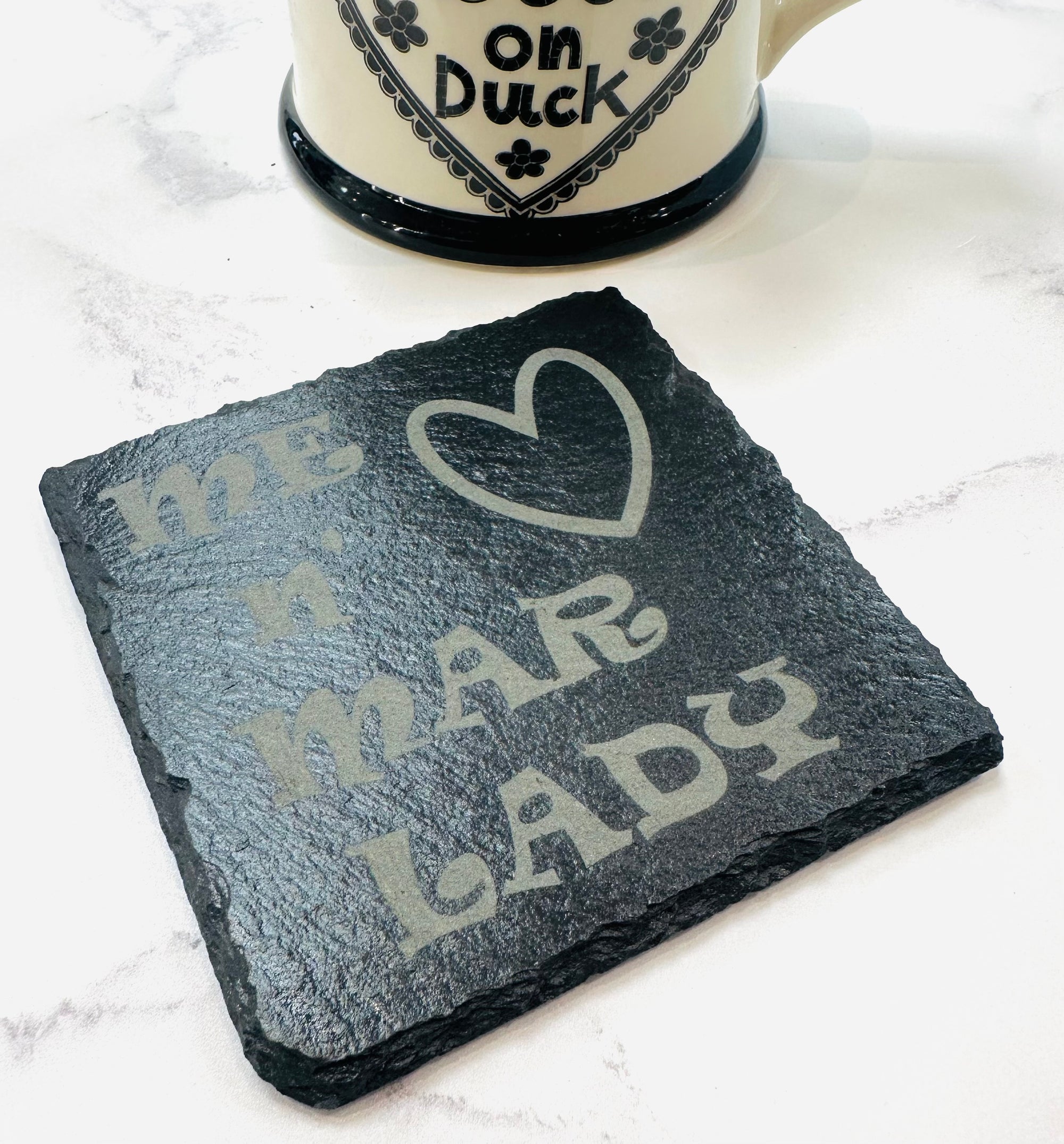 Me & Mar Lady Stokie Slate Coaster