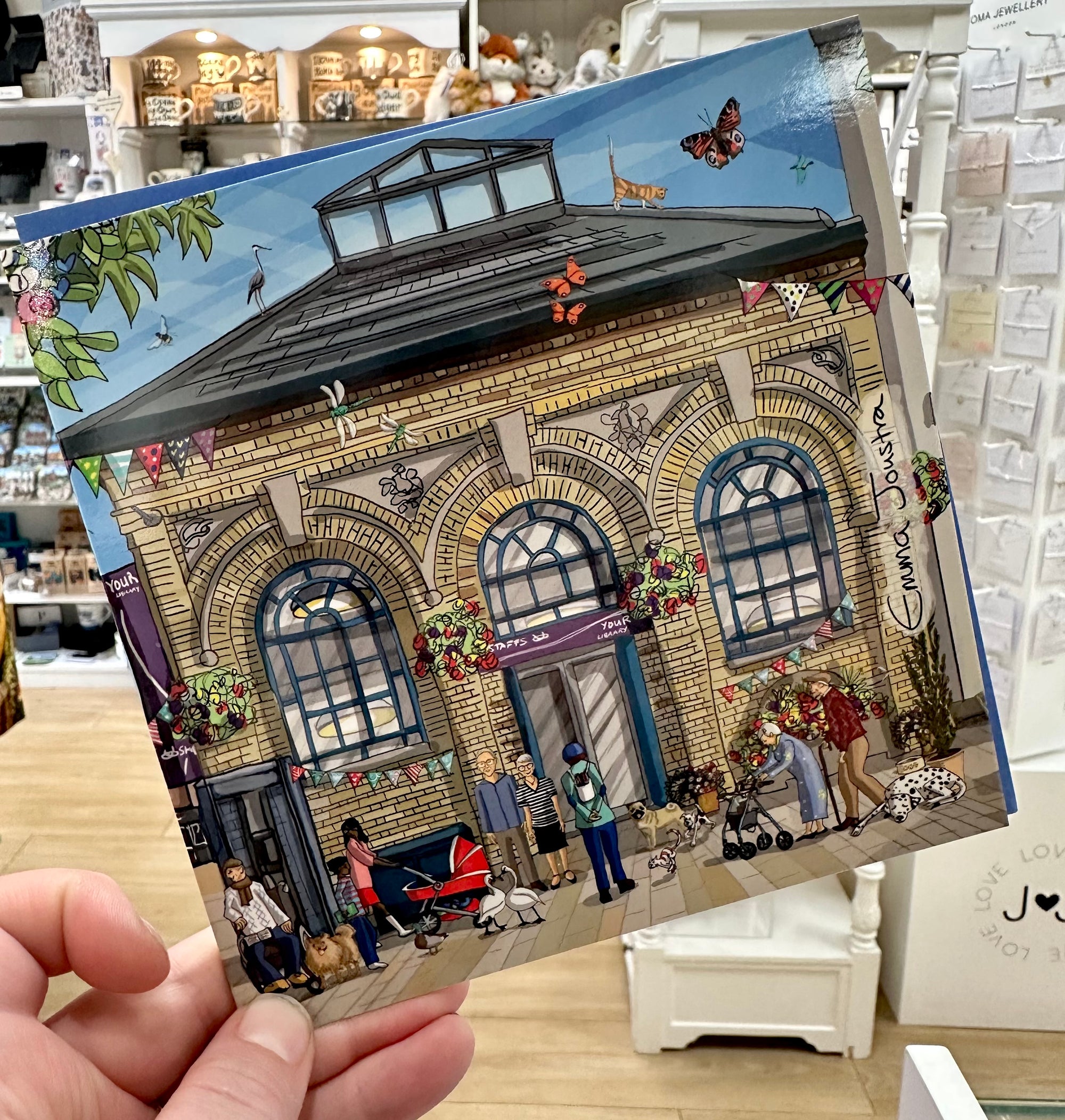 Emma Joustra Stone Library Greeting Card