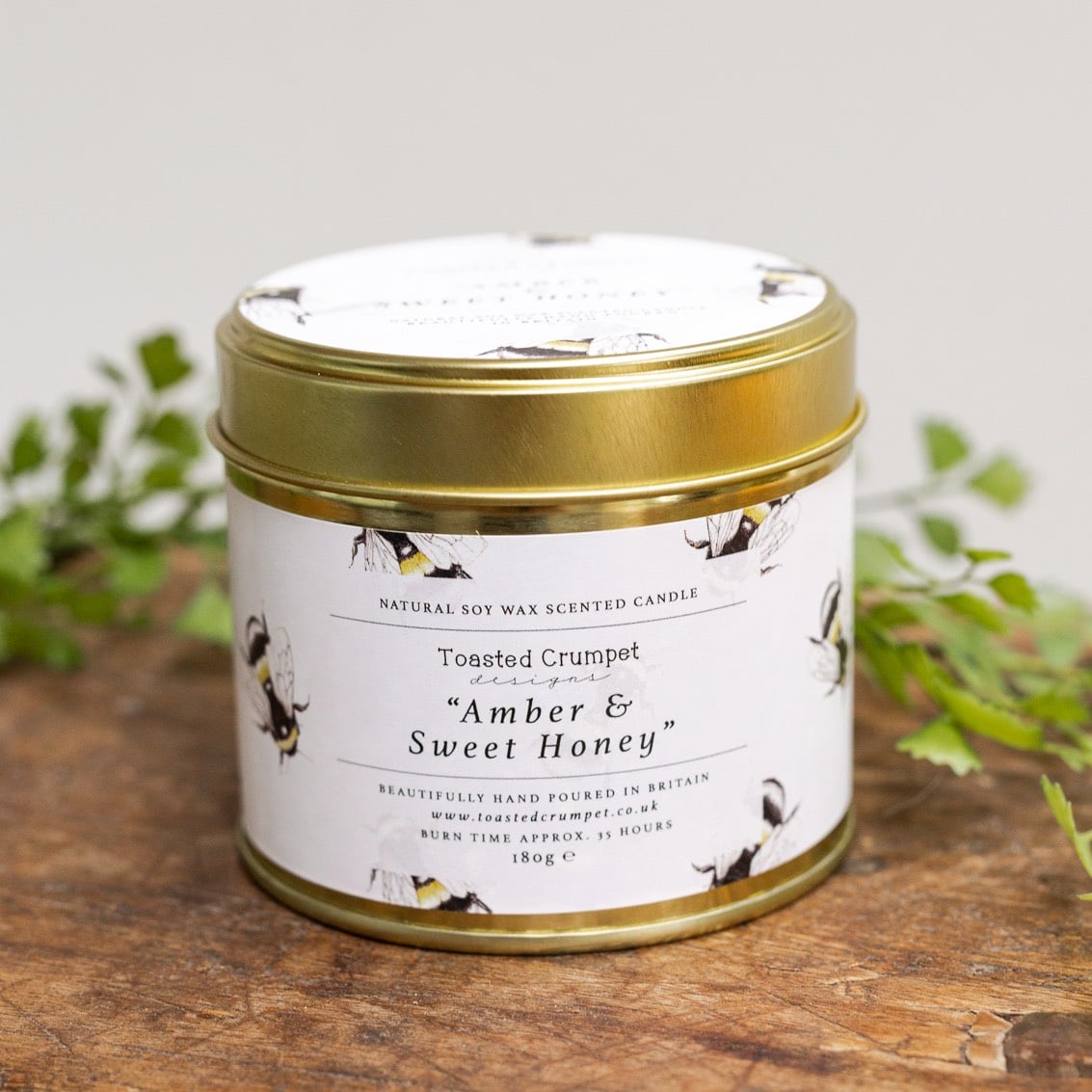 Toasted Crumpet - Amber & Sweet Honey Tinned Soy Wax Candle