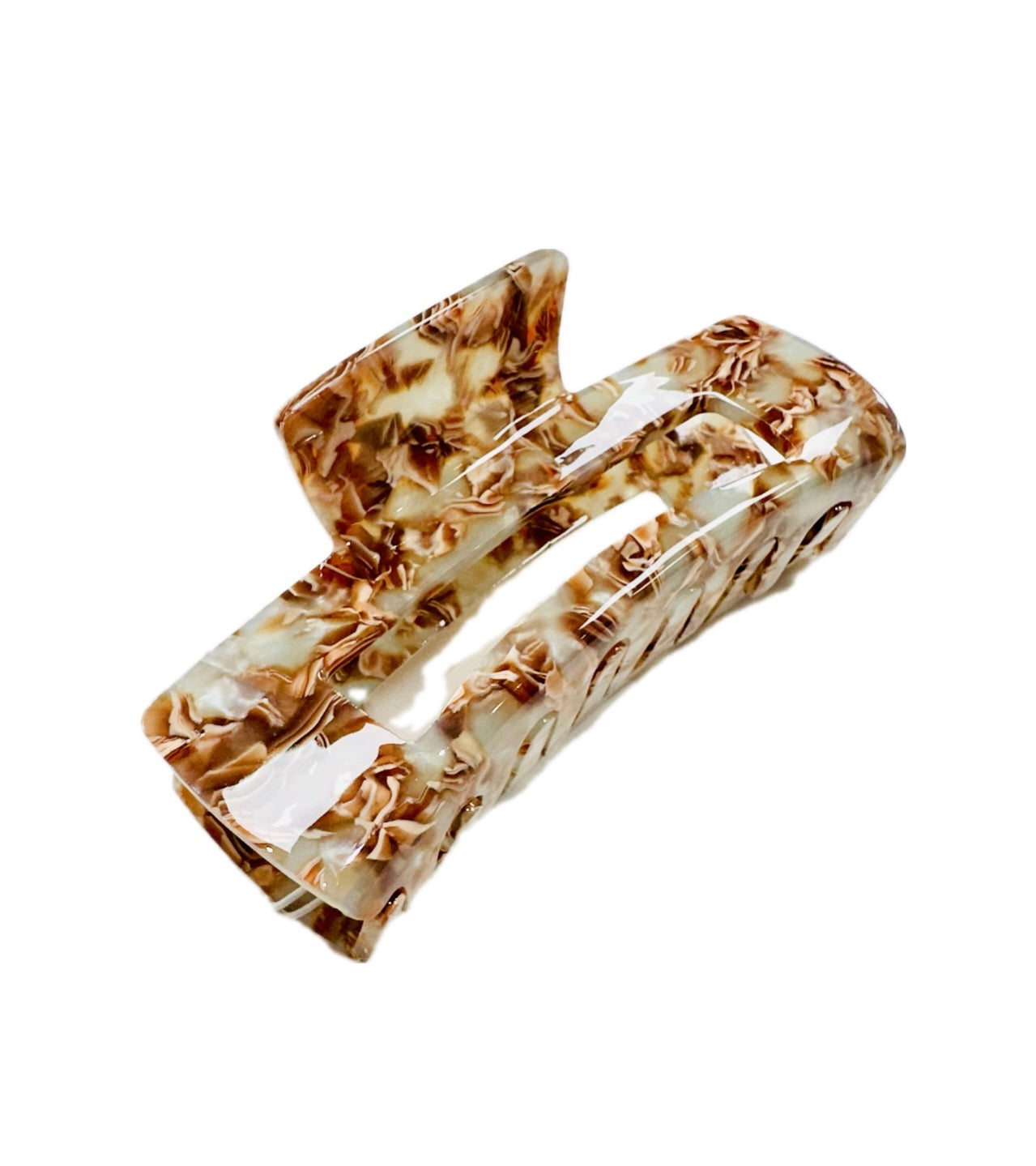 Park Lane Claw Clip Hair Accessory - Caramel Marble Effect