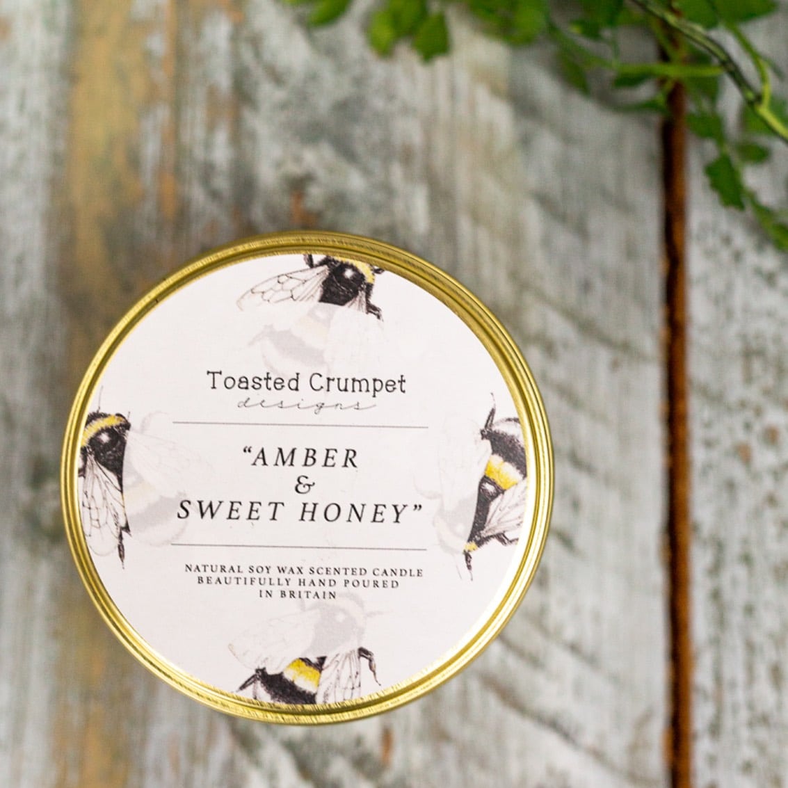 Toasted Crumpet - Amber & Sweet Honey Tinned Soy Wax Candle