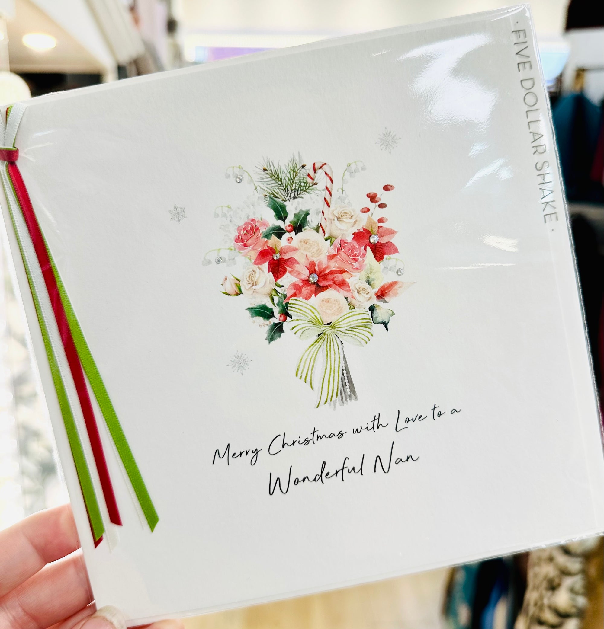 Five Dollar Shake - Wonderful Nan Festive Bouquet - Christmas Card