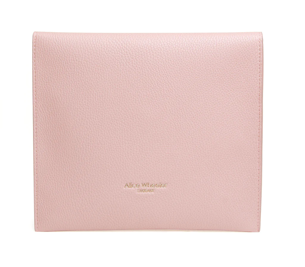 Alice Wheeler Large Pink Bee Travel Mirror & Case - 7x Magnification