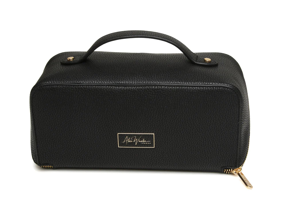 Alice Wheeler Black Train Beauty Case - Mini