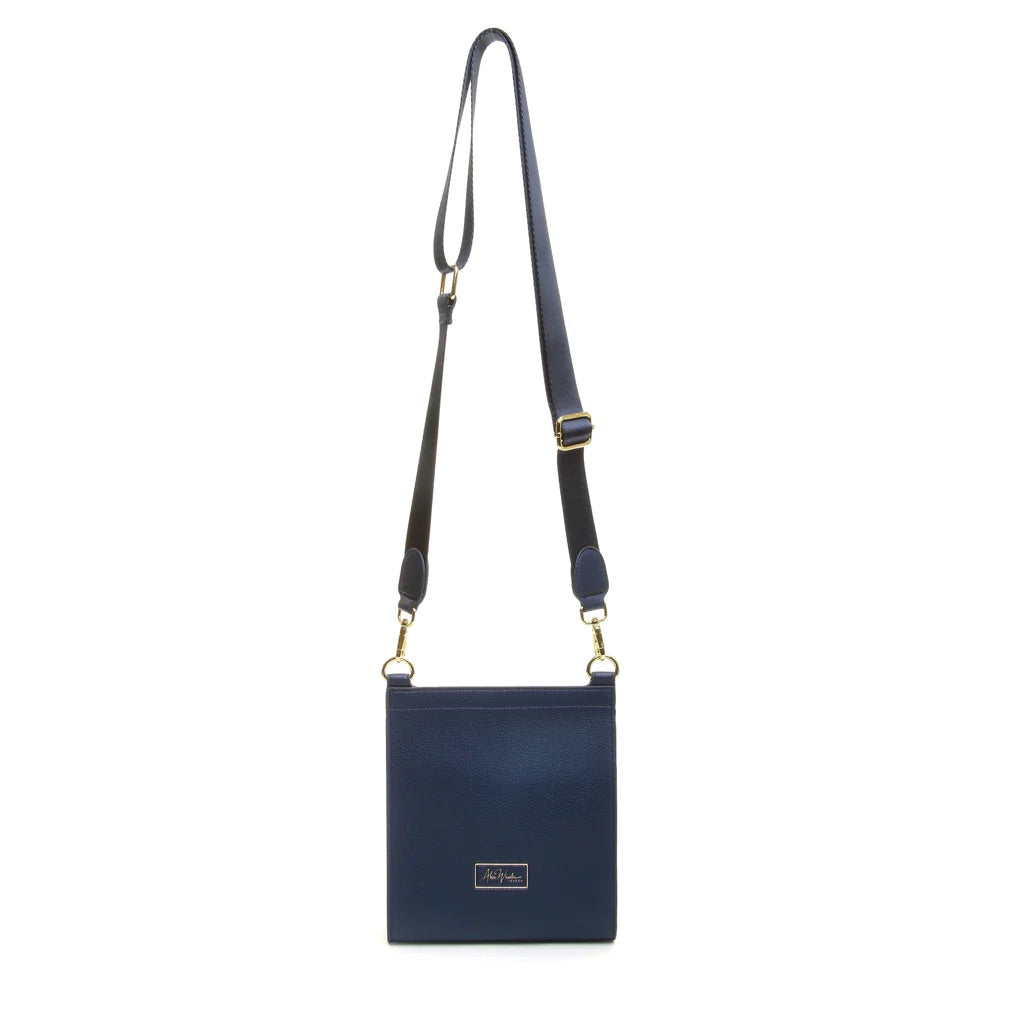 Alice Wheeler Navy Small Bloomsbury Crossbody Bag