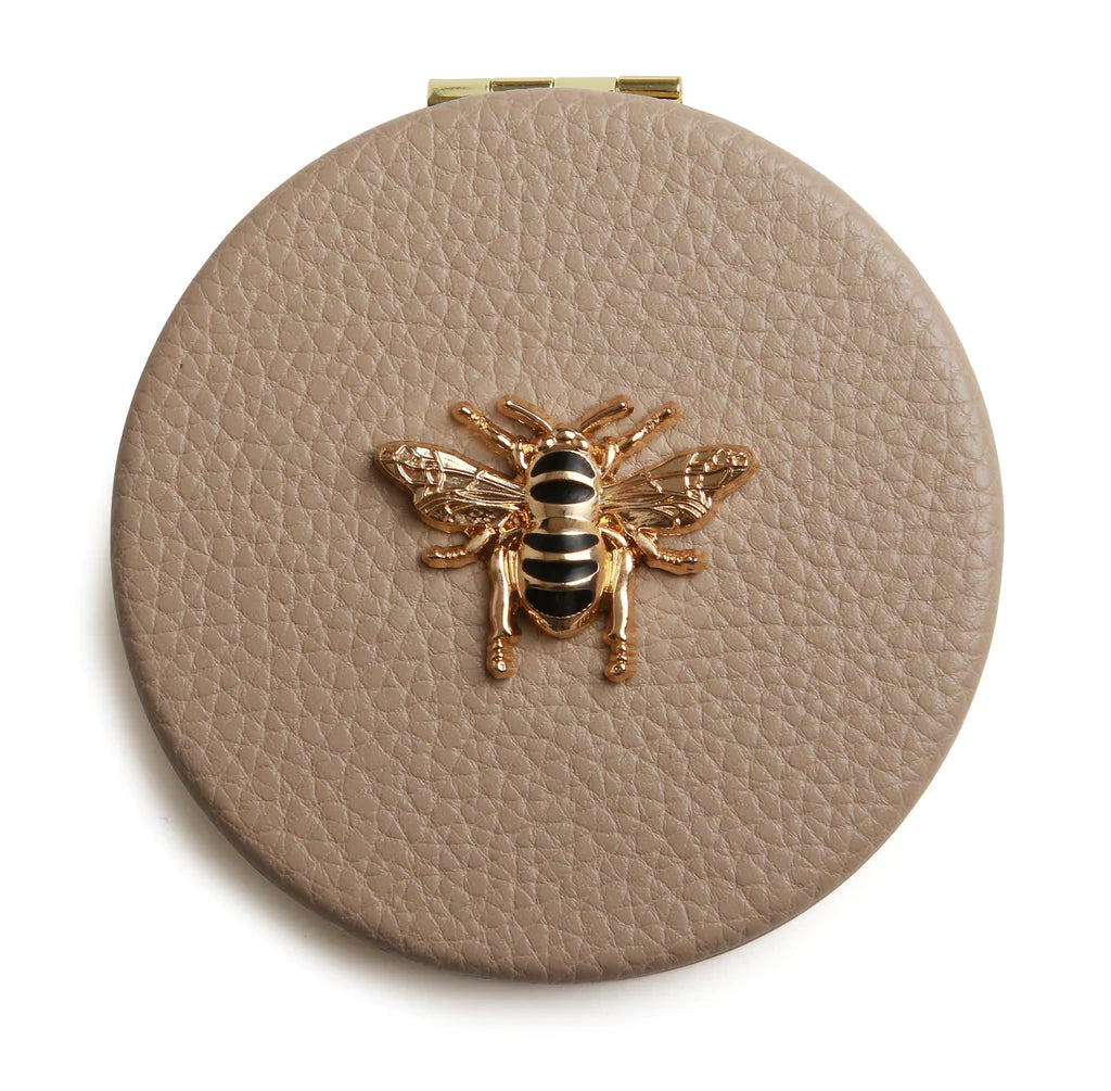 Alice Wheeler Stone Bee Round Compact Mirror