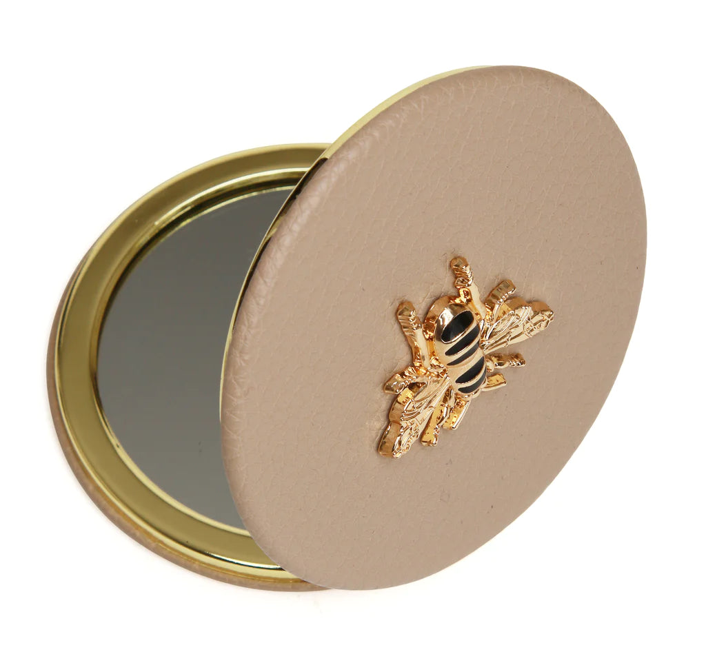 Alice Wheeler Stone Bee Round Compact Mirror