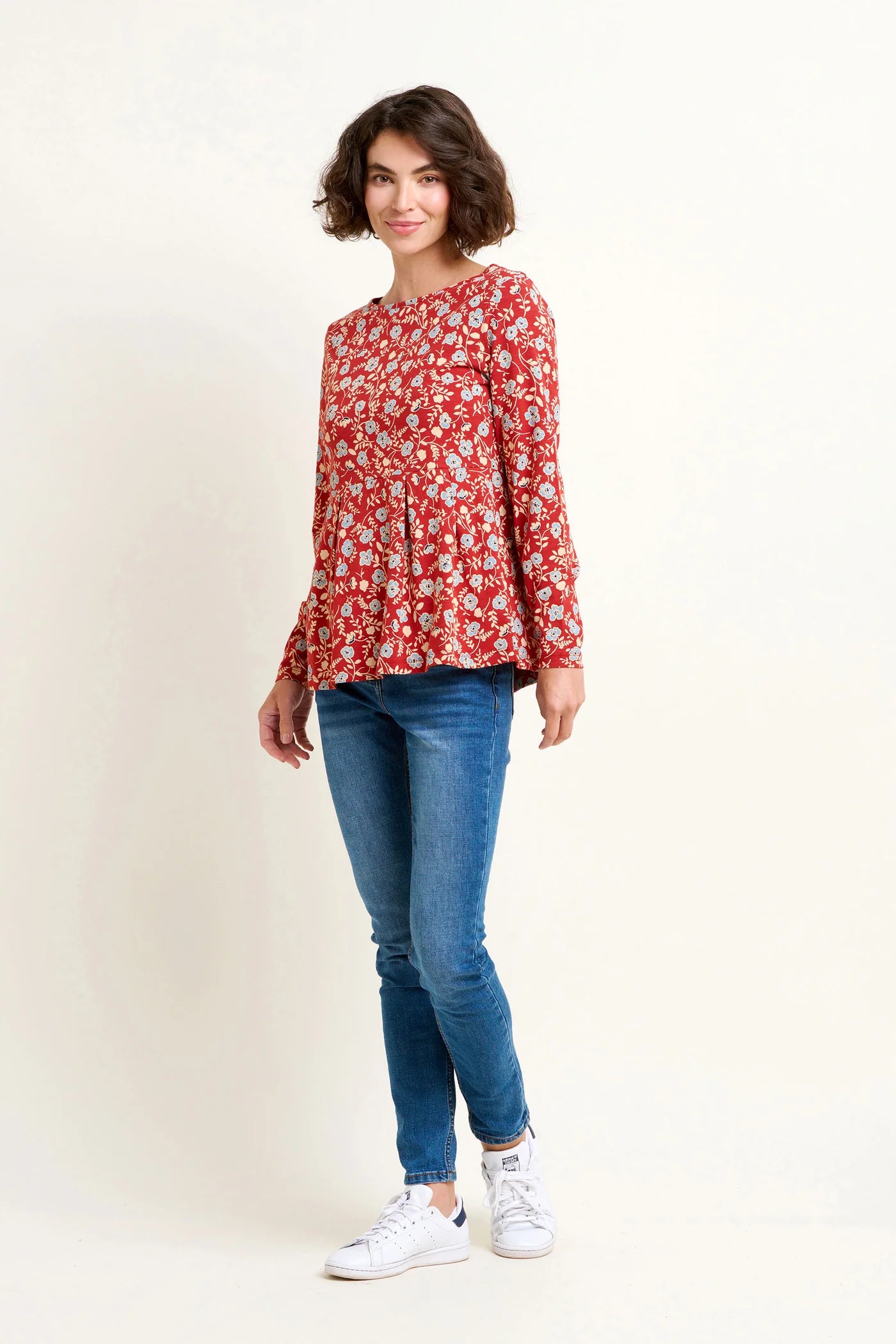 Brakeburn Poppy Long Sleeve Tee - Red