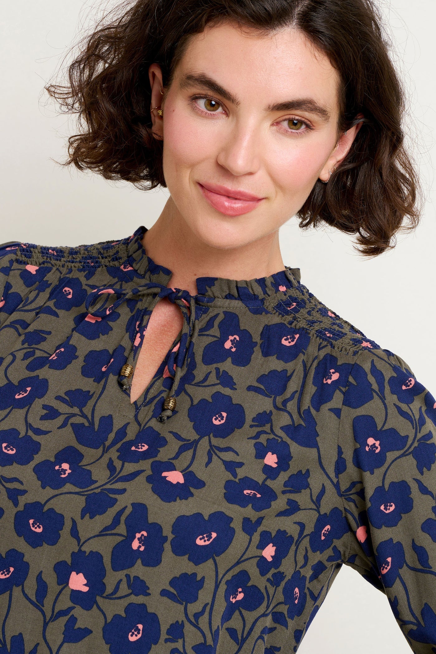 Brakeburn Midnight Bloom Blouse - Green
