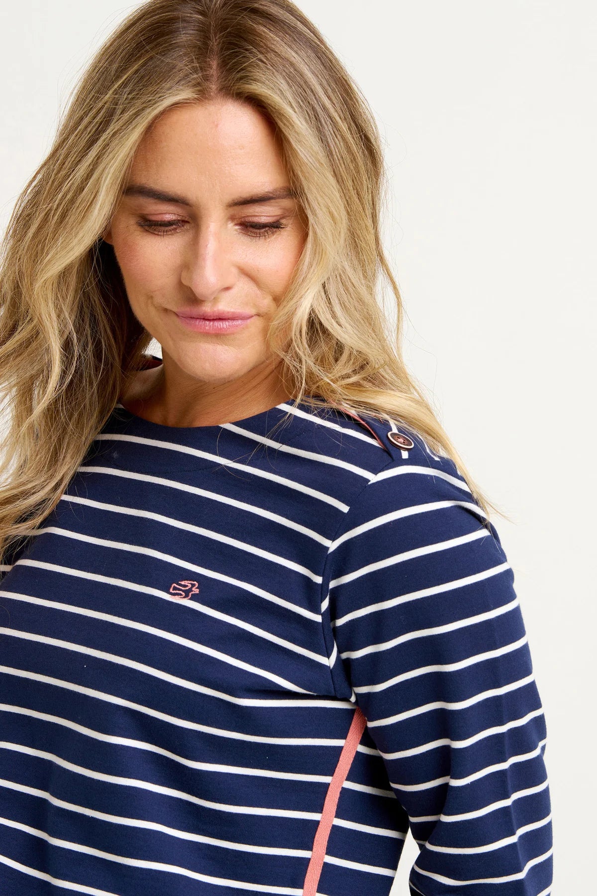 Brakeburn Navy Bella Crew Stripe Long Sleeved Top