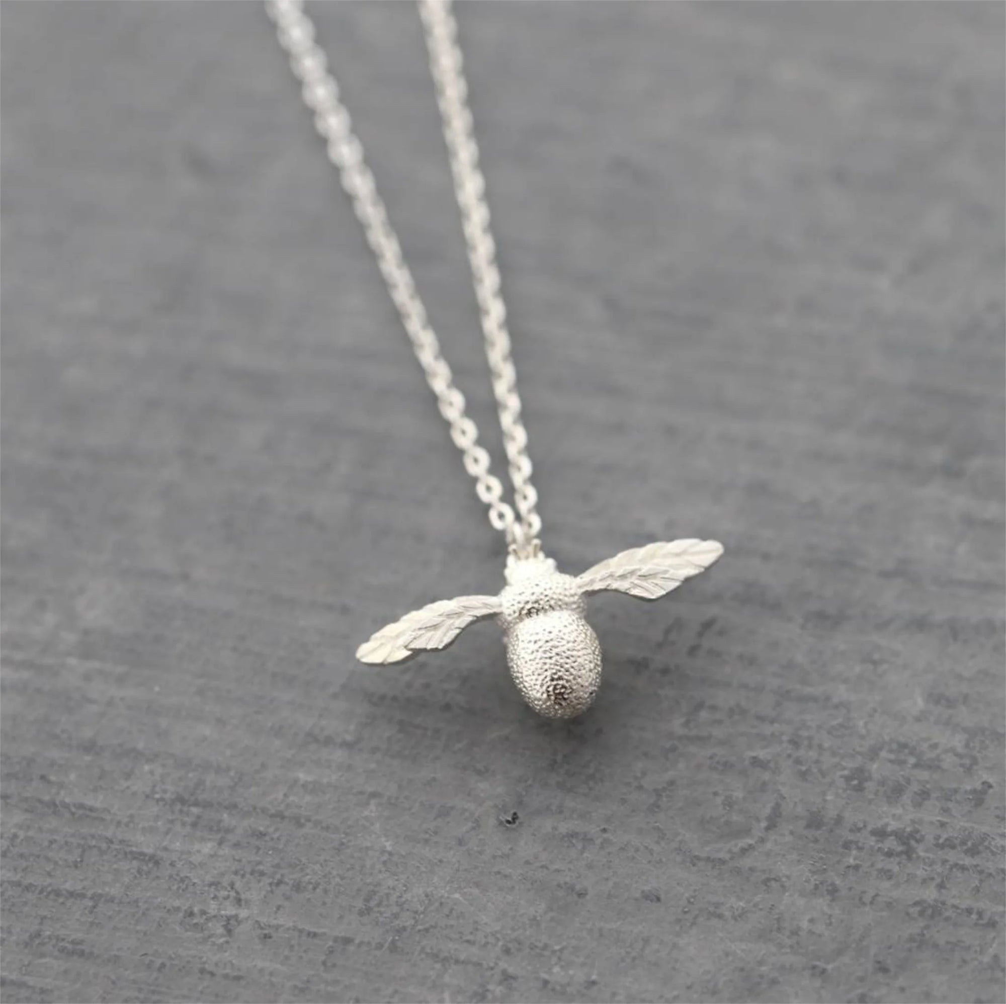 Be Happy Bee Free Bee You - Message in a Bottle - Sterling Silver Bumble Bee Necklace