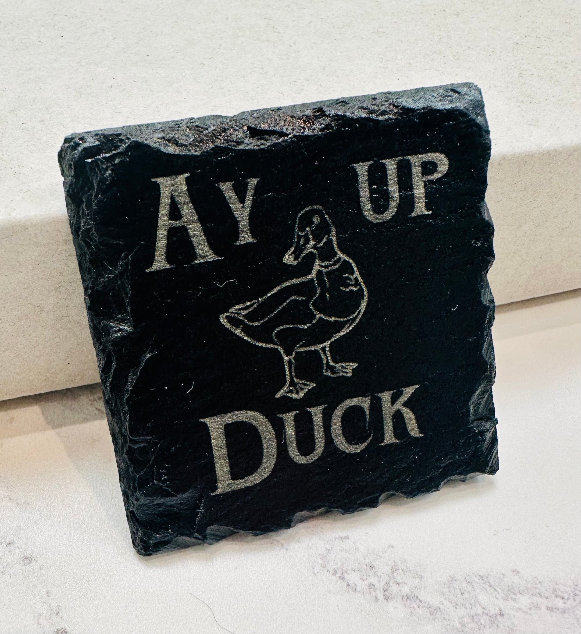Ay Up Duck Slate Mini MAGNET