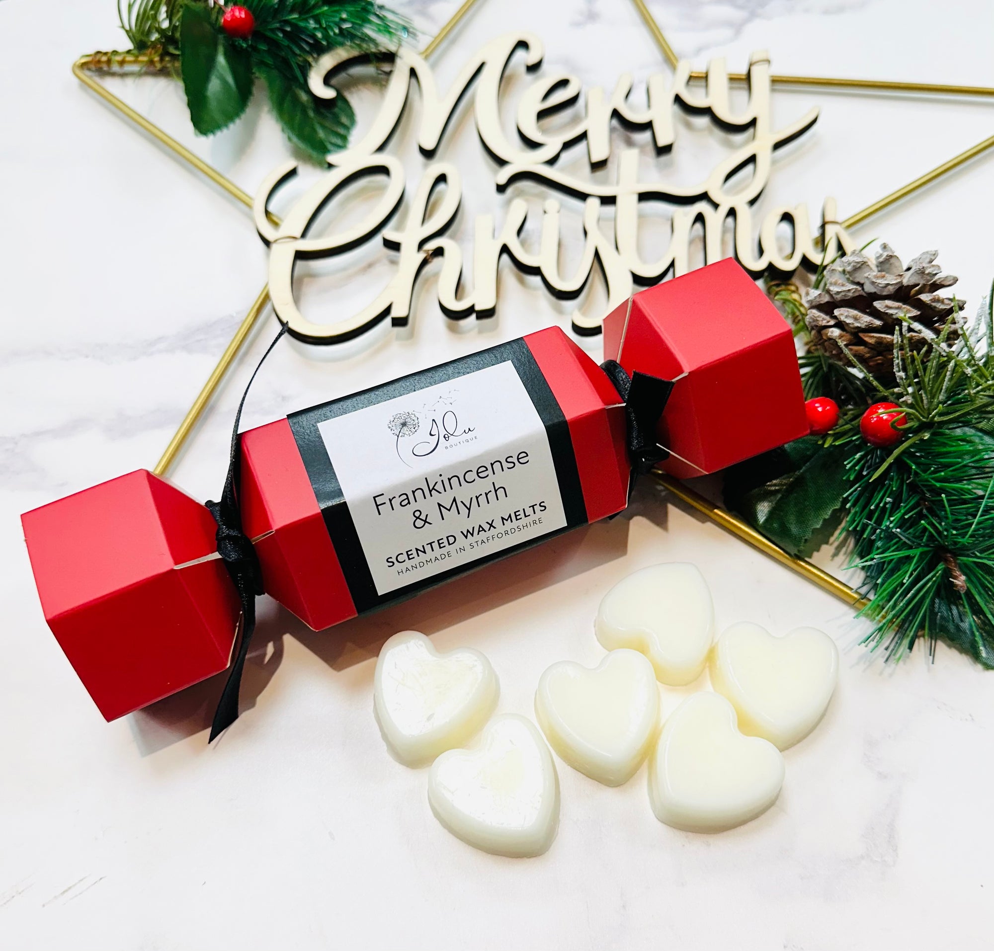 Jolu Boutique Frankincense & Myrrh Soy Wax Melts - Pack 6 Hearts