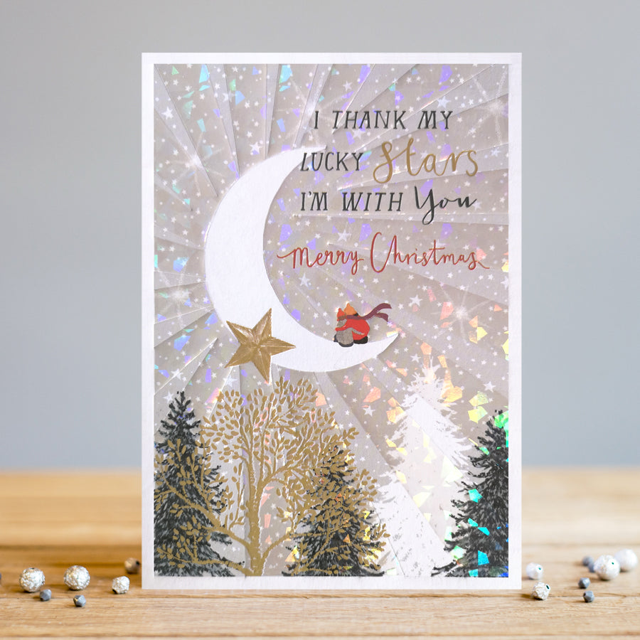 Louise Tiler I Thank My Lucky Stars I'm With You Christmas Card