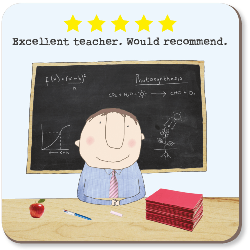 Rosie Made A Thing - Five Star Teacher Boy - COASTER