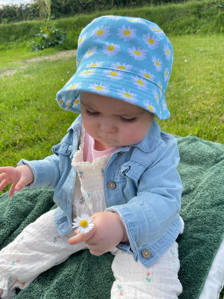 Ziggle Daisy Print Children's Sun Hat